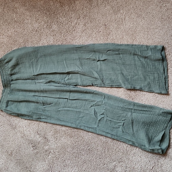 Shade & Shore Textured Olive Green Pants Size XS - Picture 5 of 9